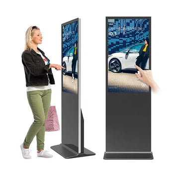 Totem Digital Vertical 55” com Android, WiFi, Bluetooth, Touch e Tela Full HD de 450 Nits