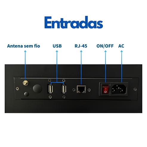 Totem Digital Vertical 55” com Android, WiFi, Bluetooth, Touch e Tela Full HD de 450 Nits